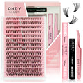 DIY Lash Cluster Kits - 30D Mega Volume Complete Kit (includes Bond & Seal, Applicator, Remover) False Eyelashes One V Salon