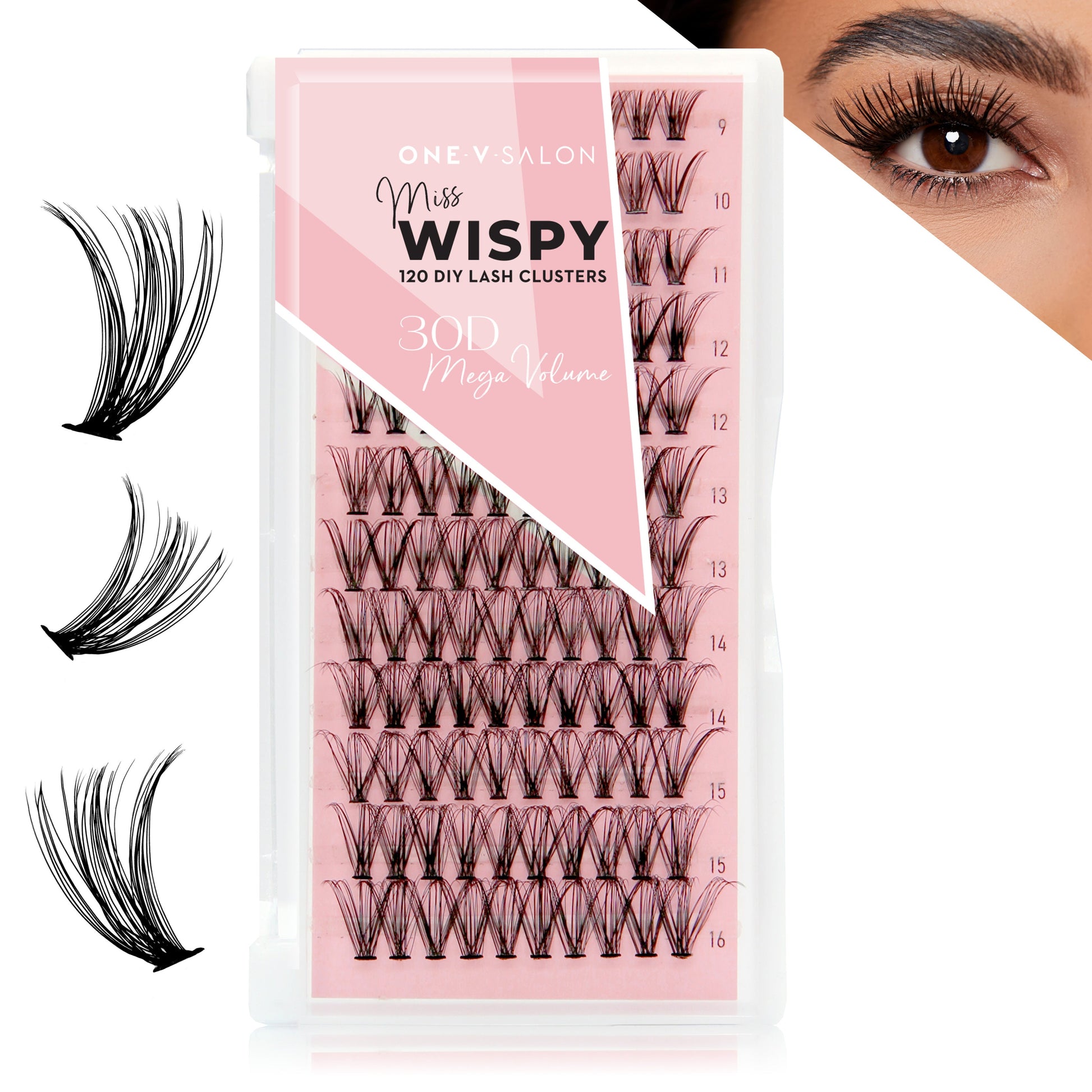 30D Mega Volume - 120 cluster lashes False Eyelashes ONE V SALON
