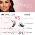 DIY Lash Cluster Kit - 30D Mega Volume - 280 Cluster Lashes False Eyelashes One V Salon