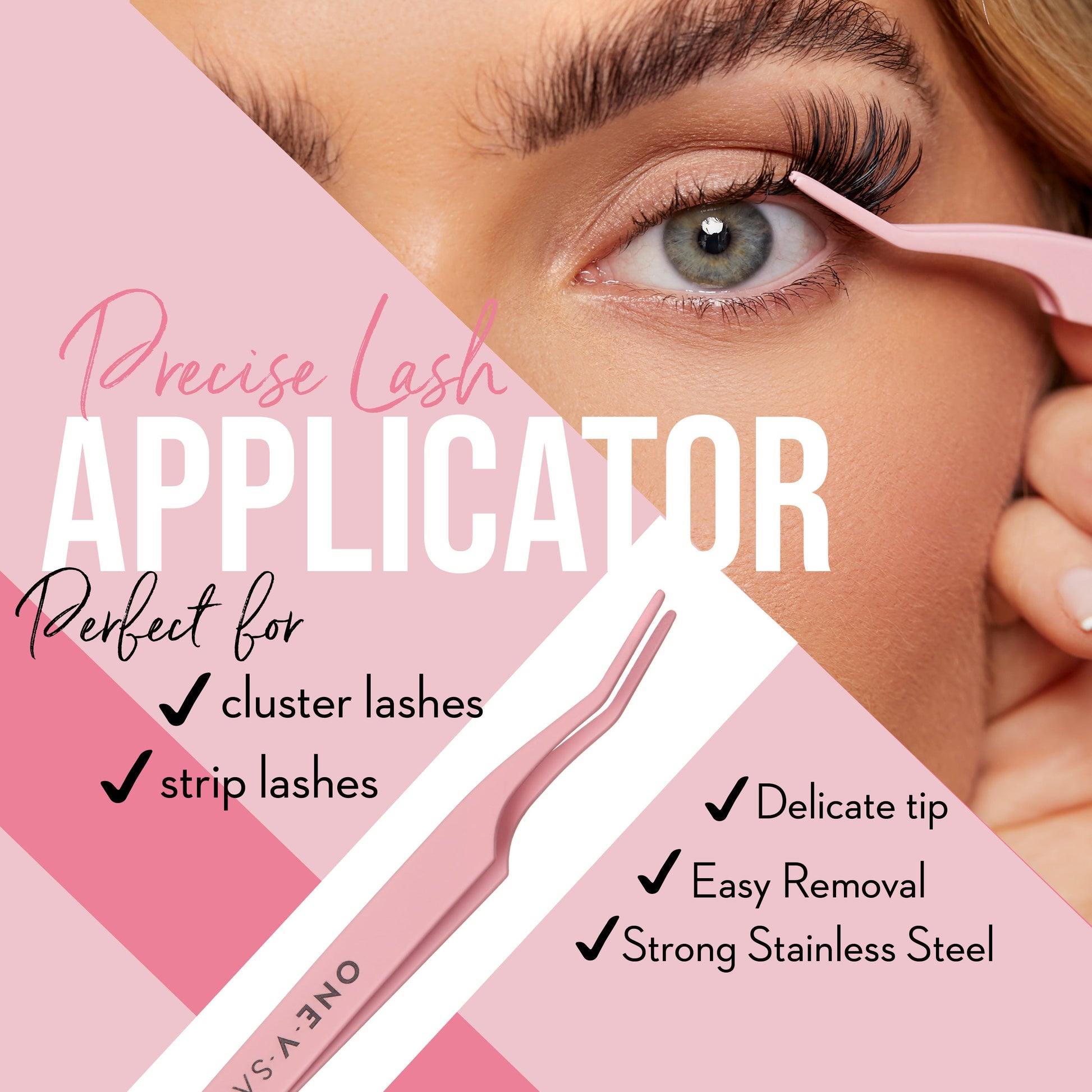 DIY Lash Cluster Kits - 30D Mega Volume Combo Kit (includes Bond & Seal, Applicator) False Eyelashes One V Salon