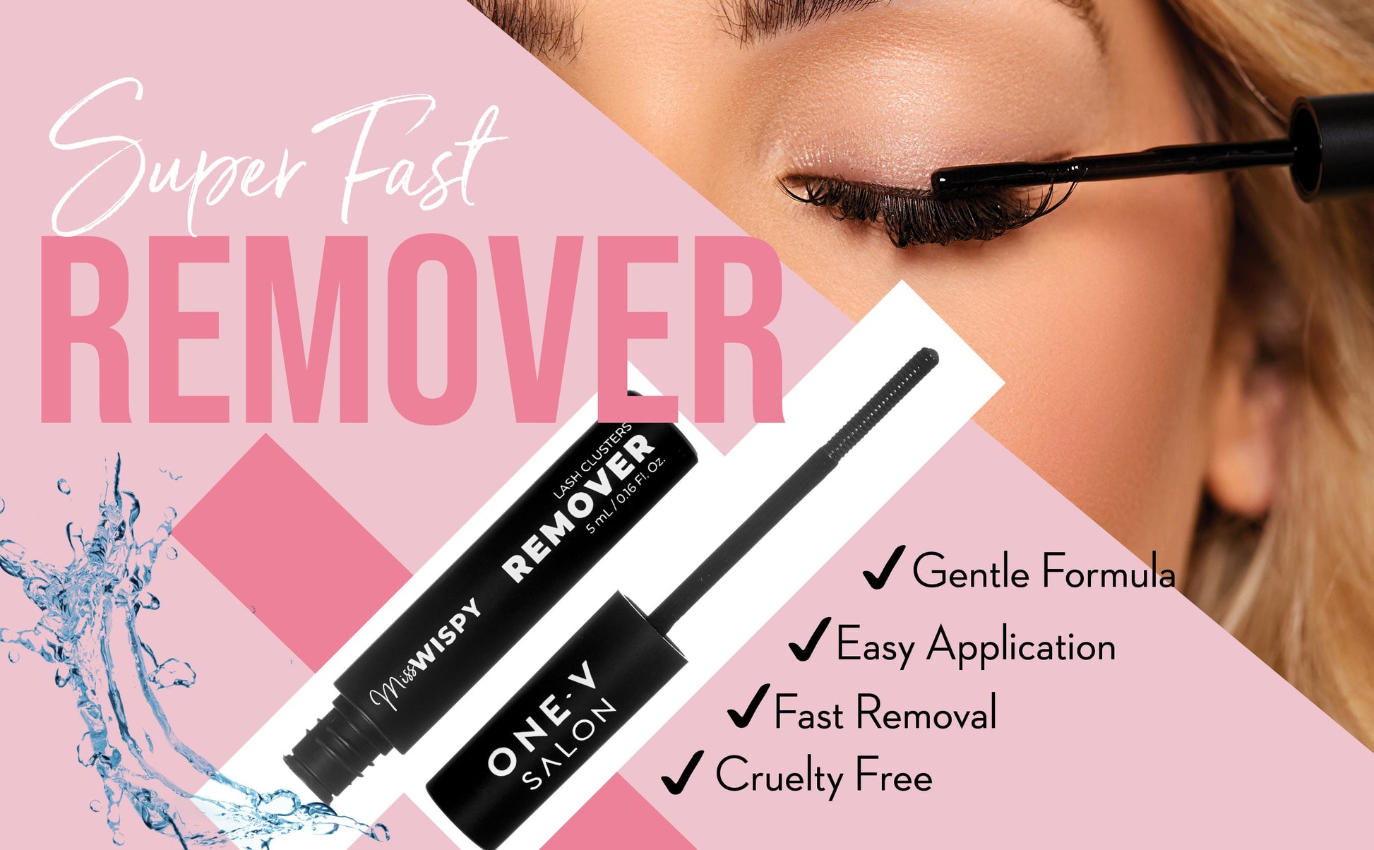 DIY Lash Cluster Kit - 40D Mega Volume Combo Kit (includes Bond & Seal, Applicator) False Eyelashes One V Salon