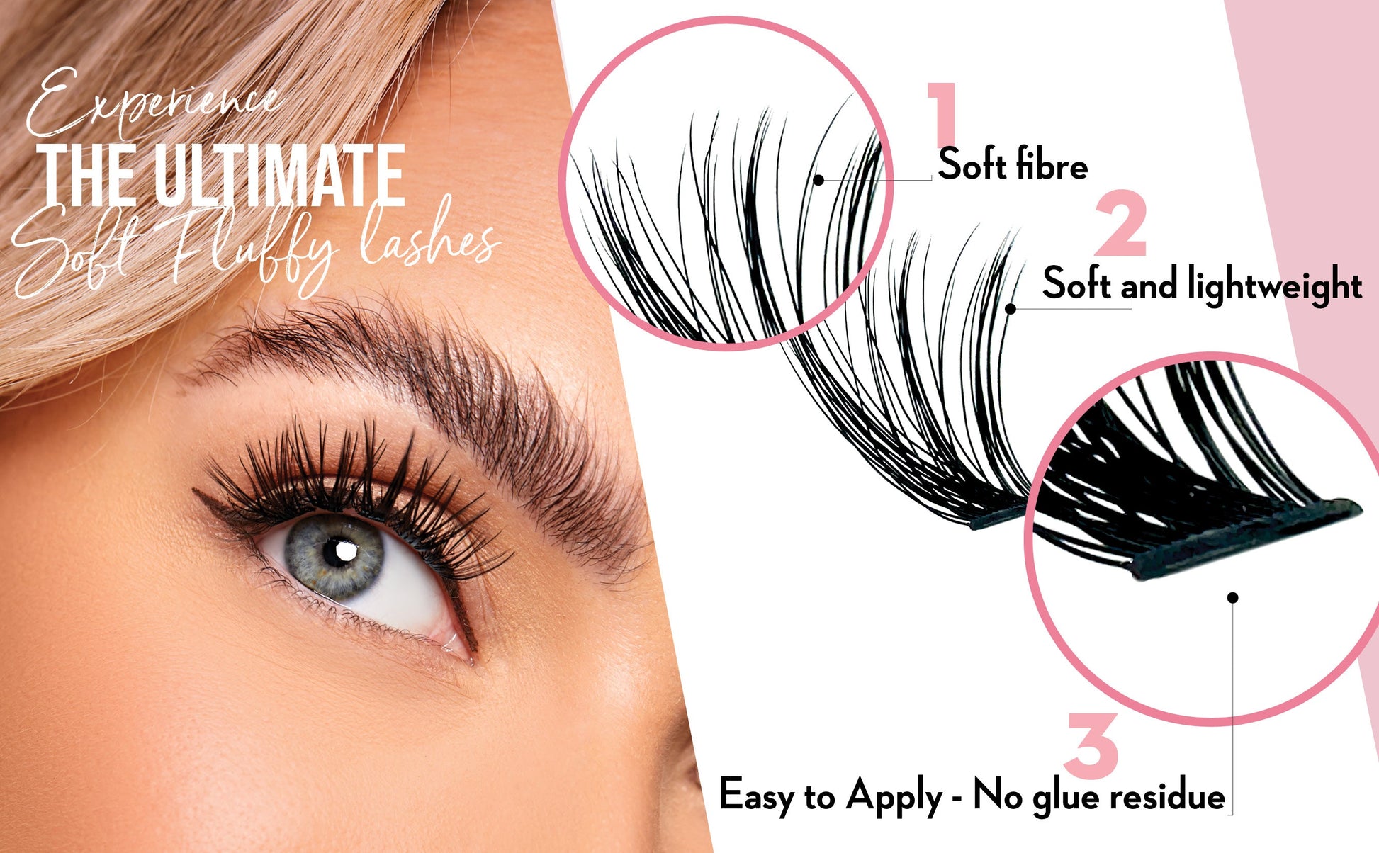 DIY Lash Cluster Kit - 40D Mega Volume Combo Kit (includes Bond & Seal, Applicator) False Eyelashes One V Salon