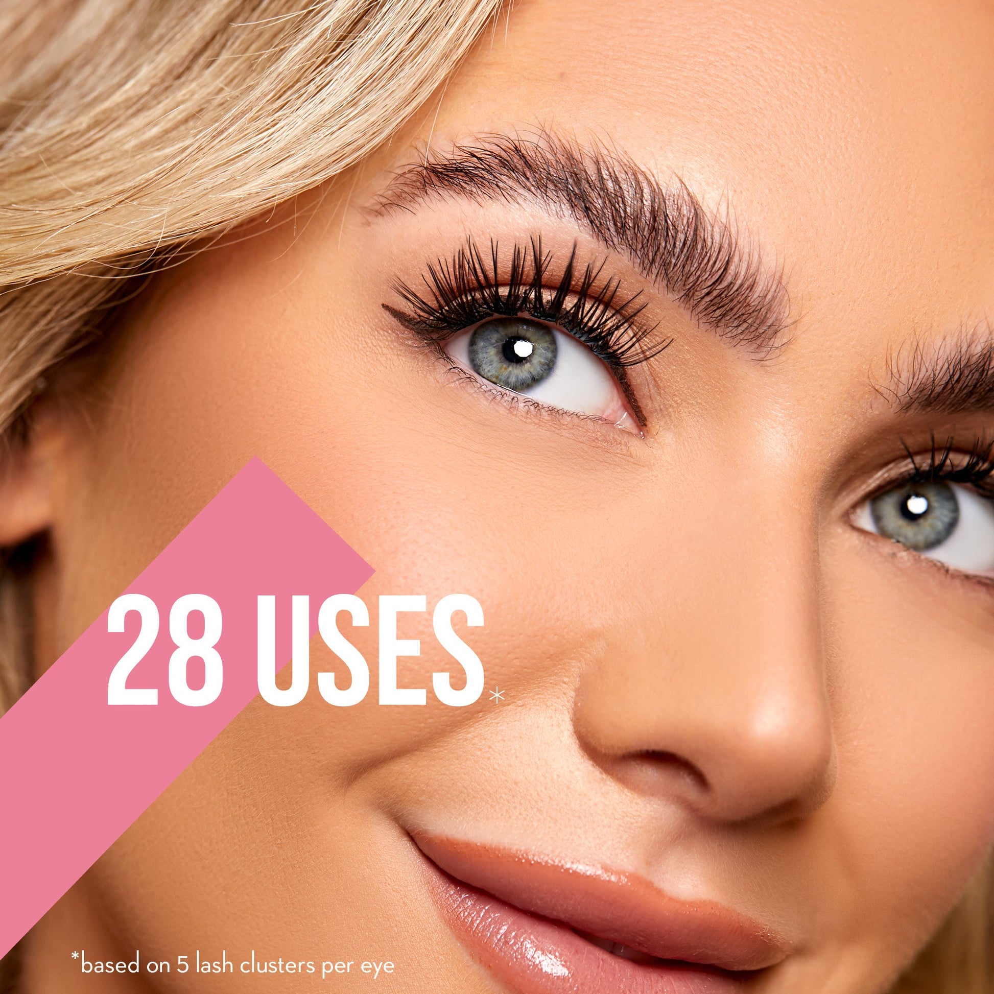 DIY Lash Cluster Kit - 40D Mega Volume - 280 Cluster Lashes False Eyelashes One V Salon