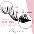 DIY Lash Cluster Kit - 40D Mega Volume - 280 Cluster Lashes False Eyelashes One V Salon