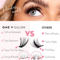 DIY Lash Cluster Kit - 40D Mega Volume - 280 Cluster Lashes False Eyelashes One V Salon