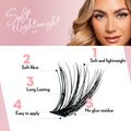 DIY Lash Cluster Kit - 40D Mega Volume - 280 Cluster Lashes False Eyelashes One V Salon
