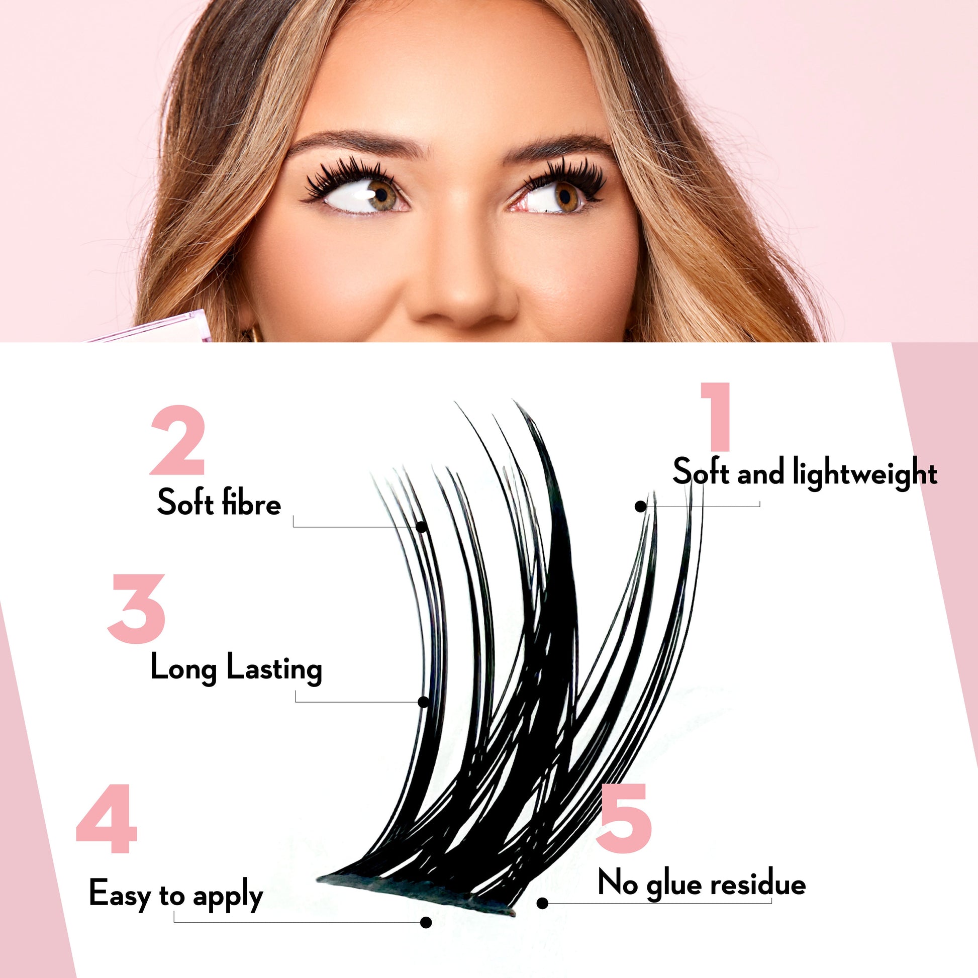 DIY Lash Cluster Glam Wisp - 96 cluster lashes False Eyelashes ONE V SALON