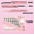 Miss Wispy Cluster Lashes - 77 Clusters Style 2 Pointed Wispies Complete Kit False Eyelashes One V Salon Style 2 - Pointed Wispies Complete Kit