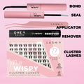 Miss Wispy Cluster Lashes - 77 Clusters Style 2 Pointed Wispies Complete Kit False Eyelashes One V Salon