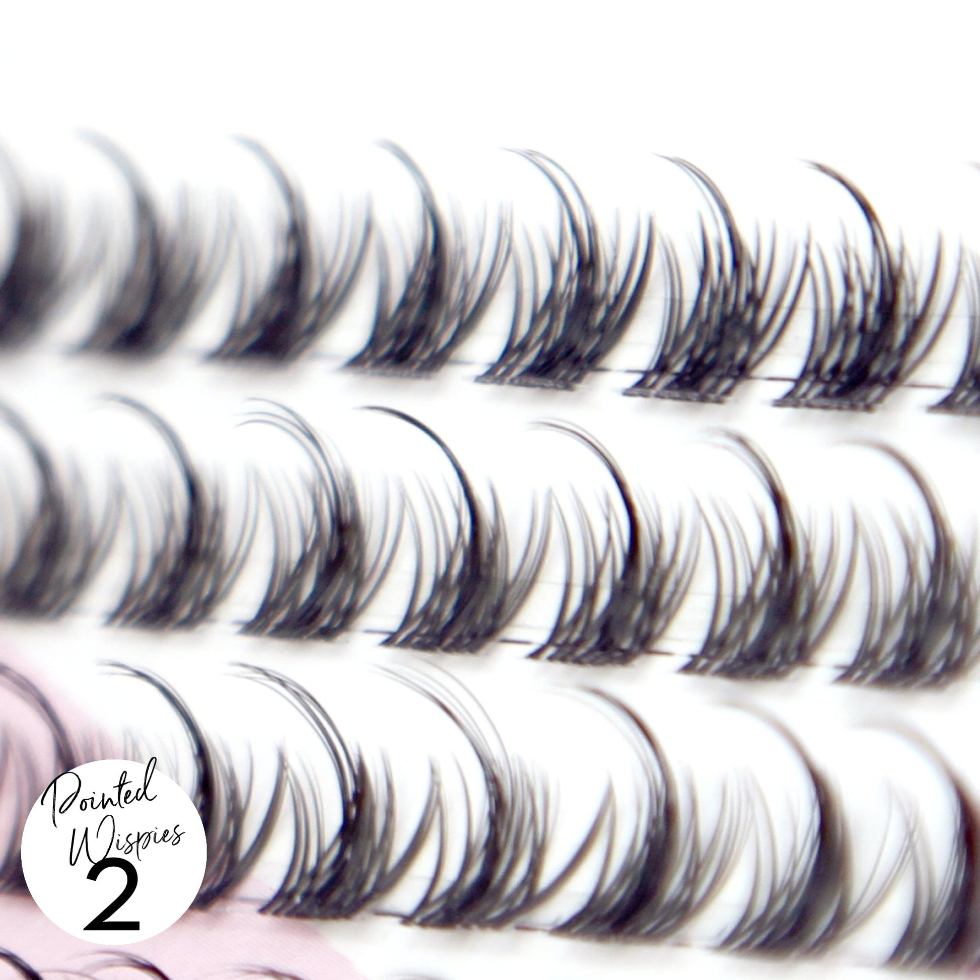 Miss Wispy Cluster Lashes - 77 Clusters Style 2 Pointed Wispies Complete Kit False Eyelashes One V Salon