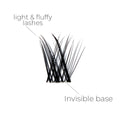 Miss Wispy Cluster Lashes - 77 Clusters Style 2 Pointed Wispies Complete Kit False Eyelashes One V Salon