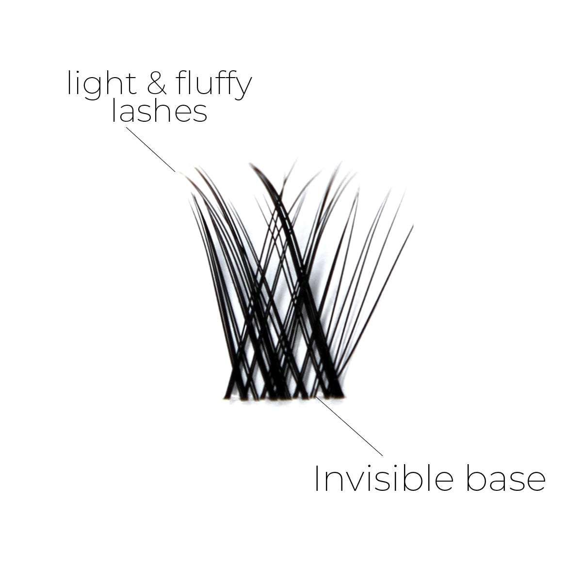 Miss Wispy Cluster Lashes - 77 Clusters Style 2 Pointed Wispies Complete Kit False Eyelashes One V Salon