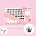 Miss Wispy Cluster Lashes - 77 Clusters Style 2 Pointed Wispies Complete Kit False Eyelashes One V Salon