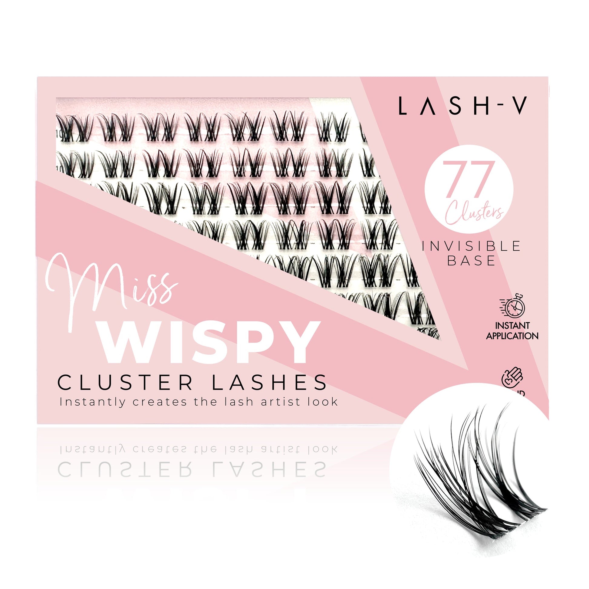 Miss Wispy Cluster Lashes - 77 Clusters Style 4 Double Wispies Complete Kit False Eyelashes One V Salon