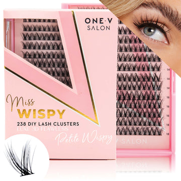 Luxe 3D Flawless -PETITE WISPY- 238 DIY Cluster Lashes False Eyelashes One V Salon