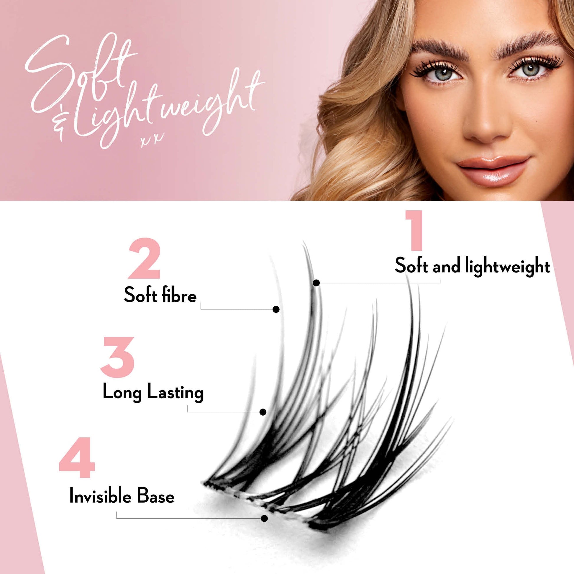 DIY Cluster Lashes Day to Night - 154 Cluster Lashes Complete Kit False Eyelashes ONE V SALON