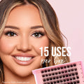 Luxe 3D Flawless -Glam Volume - 154 DIY Cluster Lashes Complete Kit False Eyelashes One V Salon