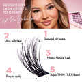 Luxe 3D Flawless -Glam Volume - 154 DIY Cluster Lashes Complete Kit False Eyelashes One V Salon