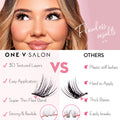 Luxe 3D Flawless -Glam Volume - 154 DIY Cluster Lashes Complete Kit False Eyelashes One V Salon