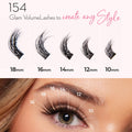 Luxe 3D Flawless -Glam Volume - 154 DIY Cluster Lashes Combo Kit False Eyelashes One V Salon