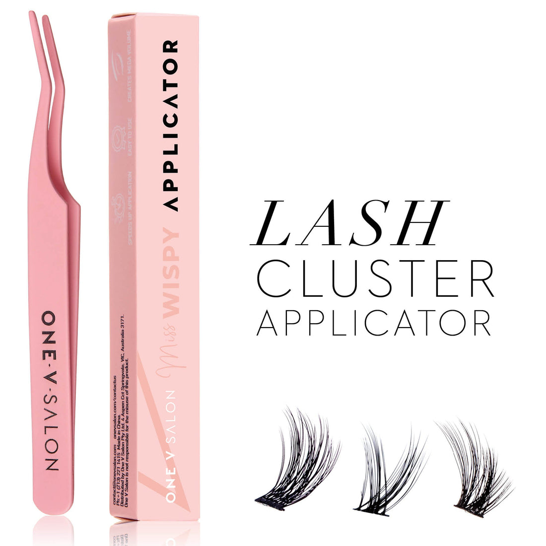 Miss Wispy Cluster Lashes - Applicator Tweezer False Eyelash Applicators One V Salon