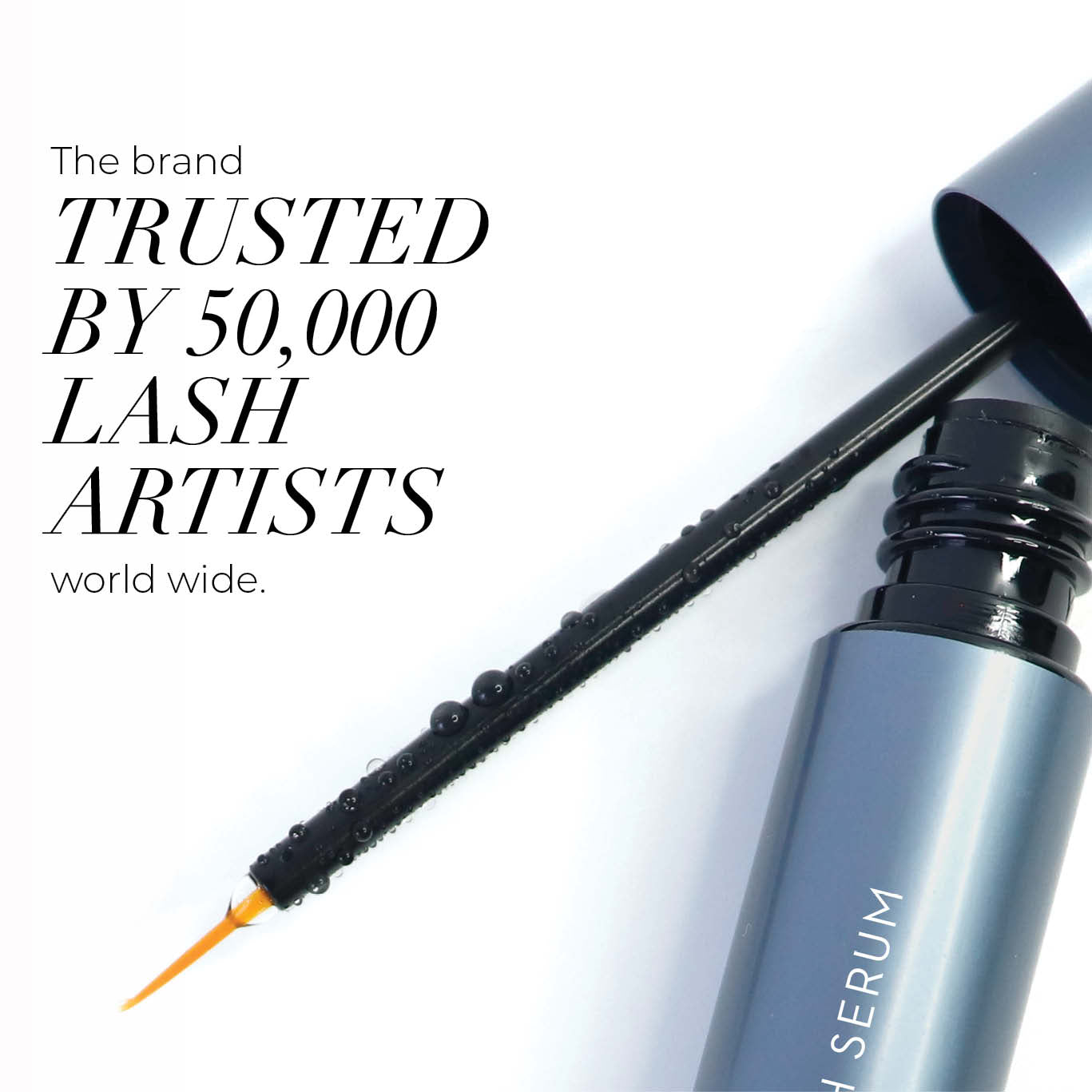 Peptide + Eyelash Growth Serum - Natural Lash Enhancer Lash & Brow Growth Treatments ONE V SALON