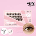 Miss Wispy Cluster Lashes - No Glue - 30 Clusters False Eyelashes One V Salon Lash Style 2 - Lavish