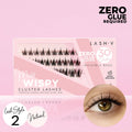 Miss Wispy Cluster Lashes - No Glue - 30 Clusters False Eyelashes One V Salon Lash Style 2 - Natural