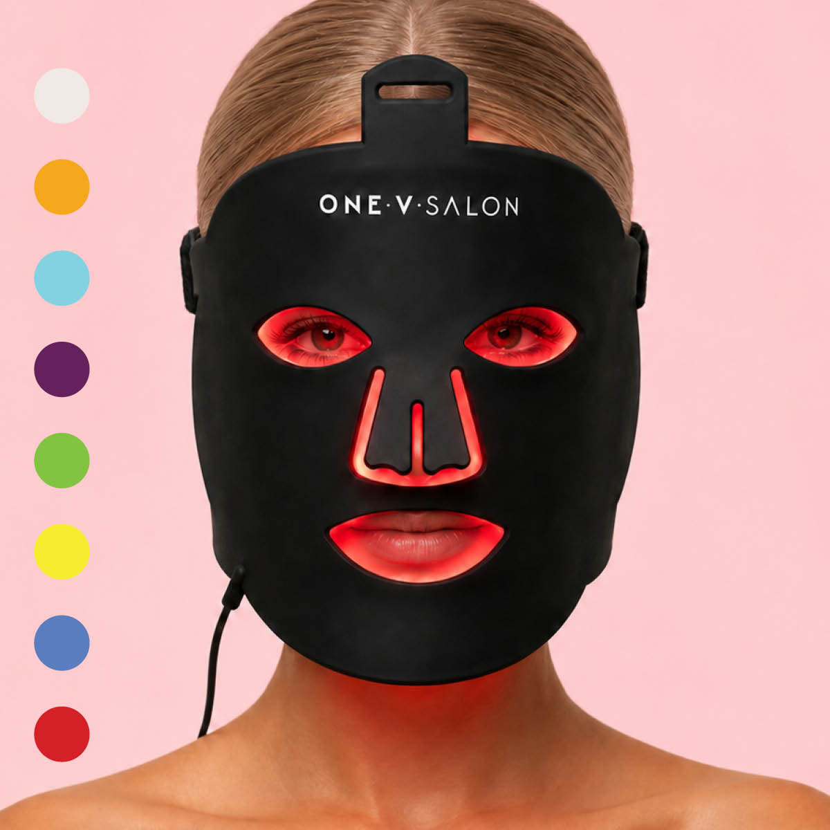 One V Salon LED Light Therapy Face Mask – 8-in-1 Skincare Device LED Face Mask ONE V SALON