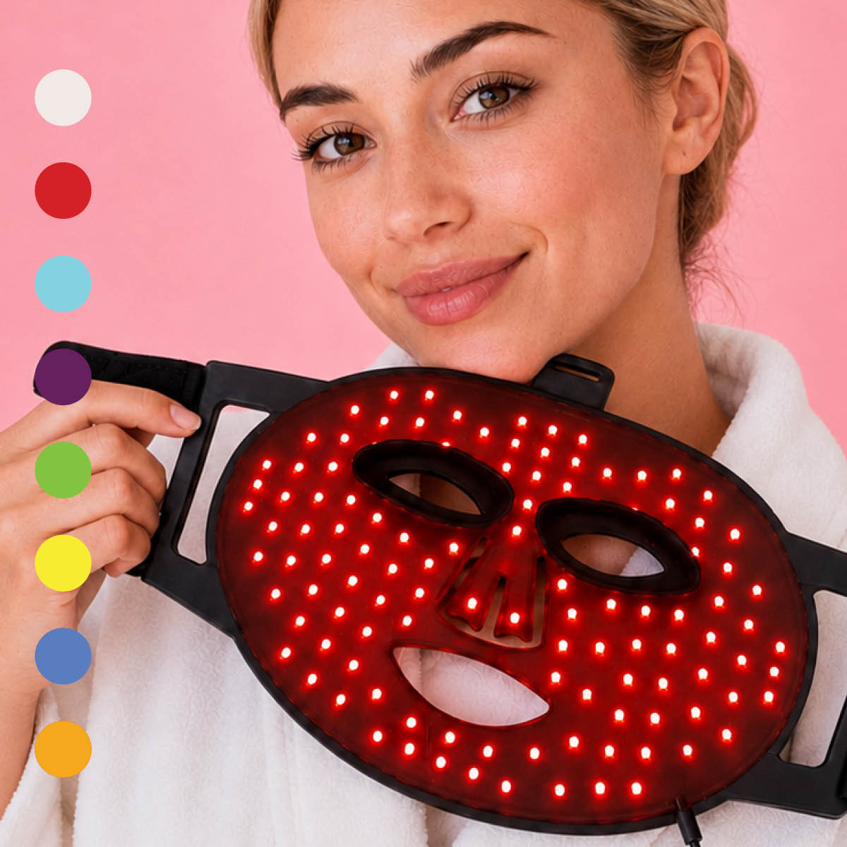 One V Salon LED Light Therapy Face Mask – 8-in-1 Skincare Device LED Face Mask ONE V SALON