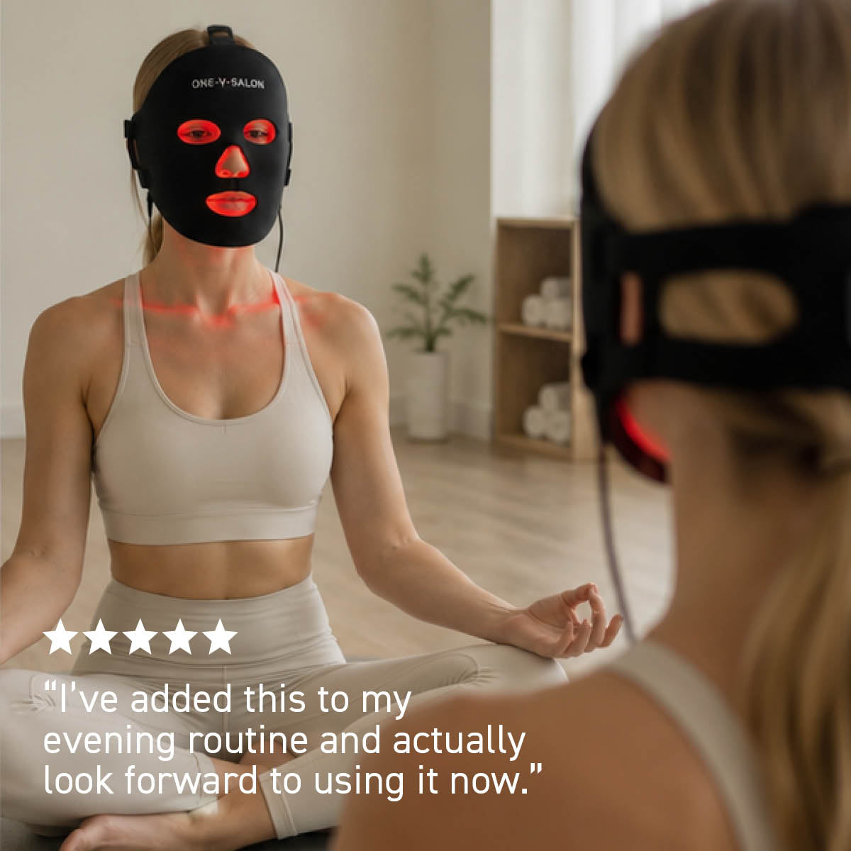 One V Salon LED Light Therapy Face Mask – 8-in-1 Skincare Device LED Face Mask ONE V SALON