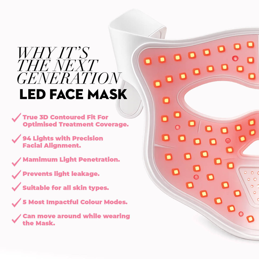 3D LED Contouring Face Mask LED Face Mask ONE V SALON