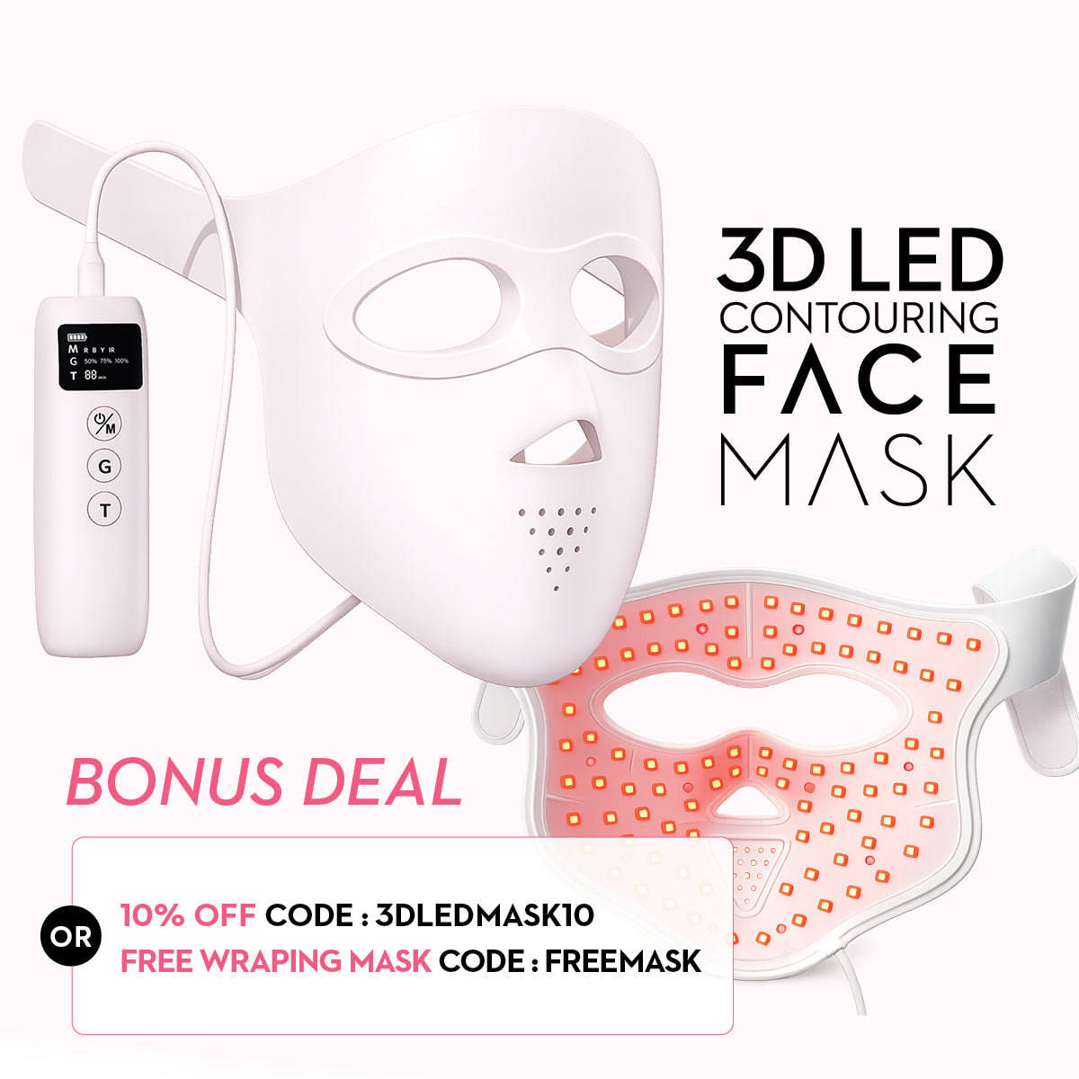 3D LED Contouring Face Mask LED Face Mask ONE V SALON