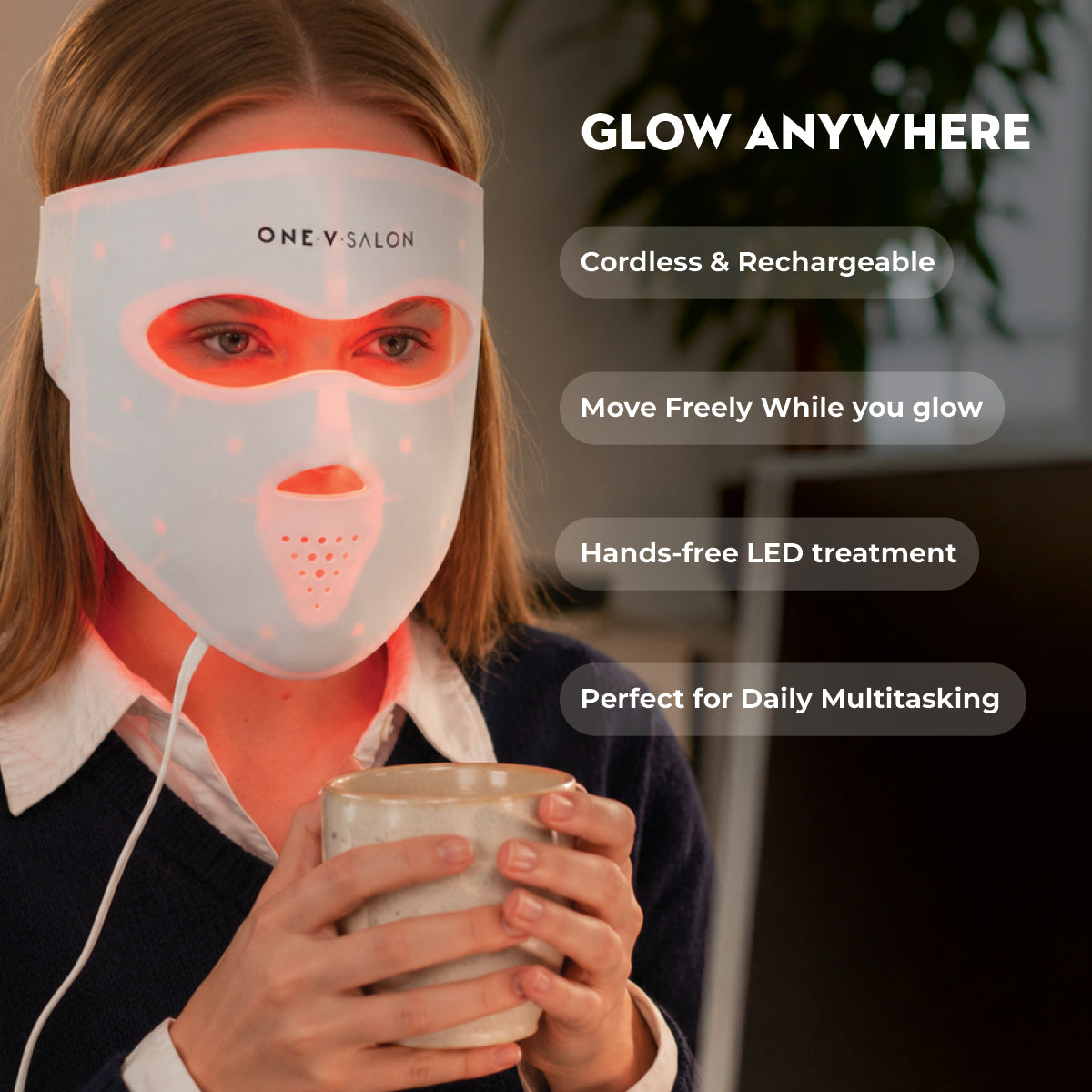 3D LED Contouring Face Mask LED Face Mask ONE V SALON