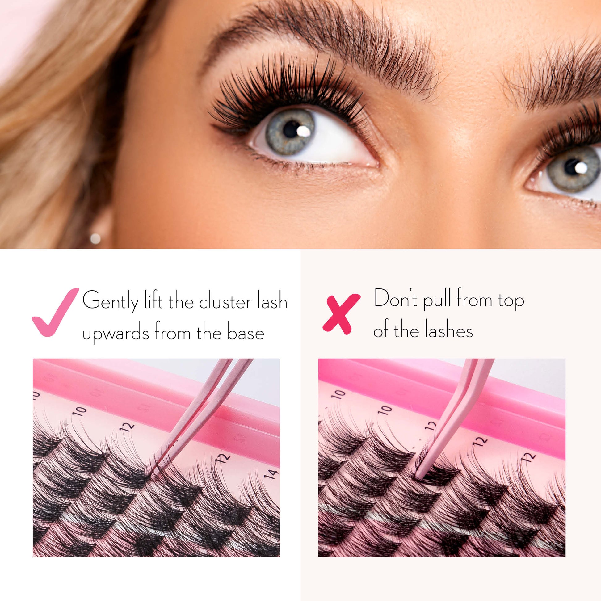 DIY Lash Cluster - 40D With Bond and Seal Kit False Eyelashes ONE V SALON