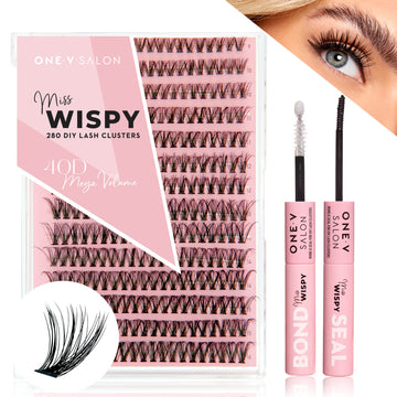 DIY Lash Cluster - 40D With Bond and Seal Kit False Eyelashes ONE V SALON