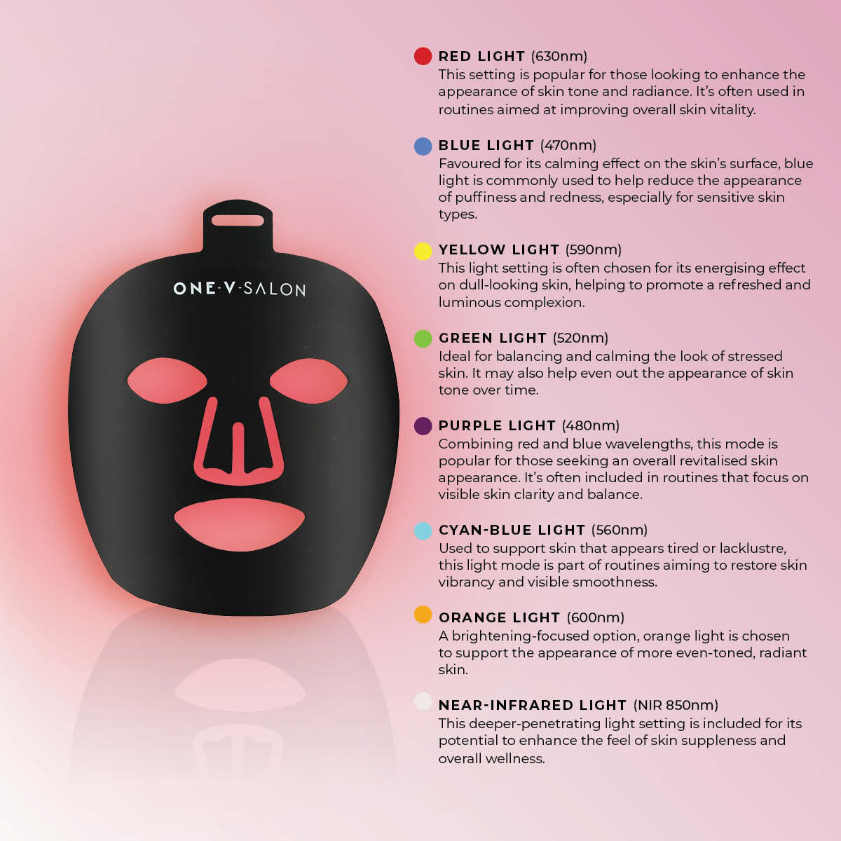LED Light Therapy Face Mask face mask ONE V SALON