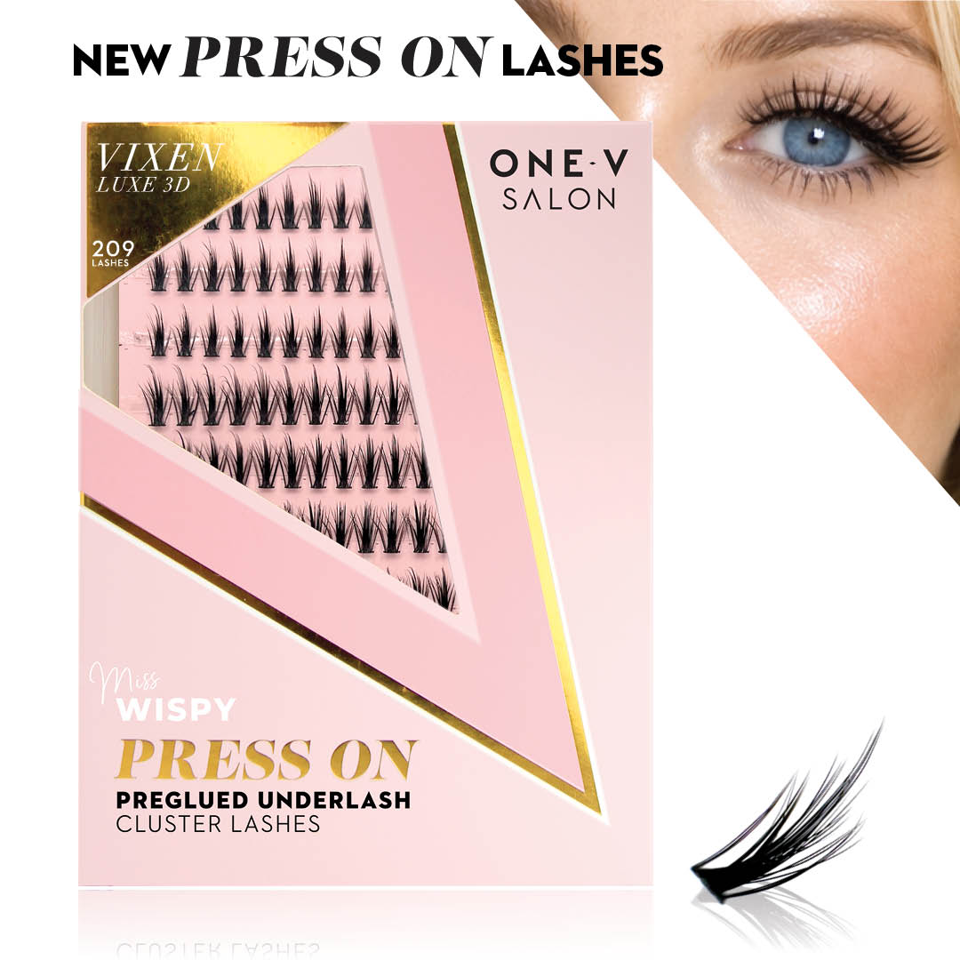 Vixen Wisp Press On Preglued Under-lashes Cluster Lashes False Eyelashes ONE V SALON