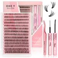 DIY Lash Cluster Kits - 30D Mega Volume Combo Kit (includes Bond & Seal, Applicator) False Eyelashes One V Salon