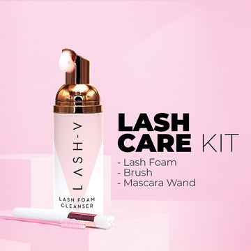 Lash Care Kit (Lash Shampoo + Cleansing brush + Mascara Wand) Aftercare Cleanser