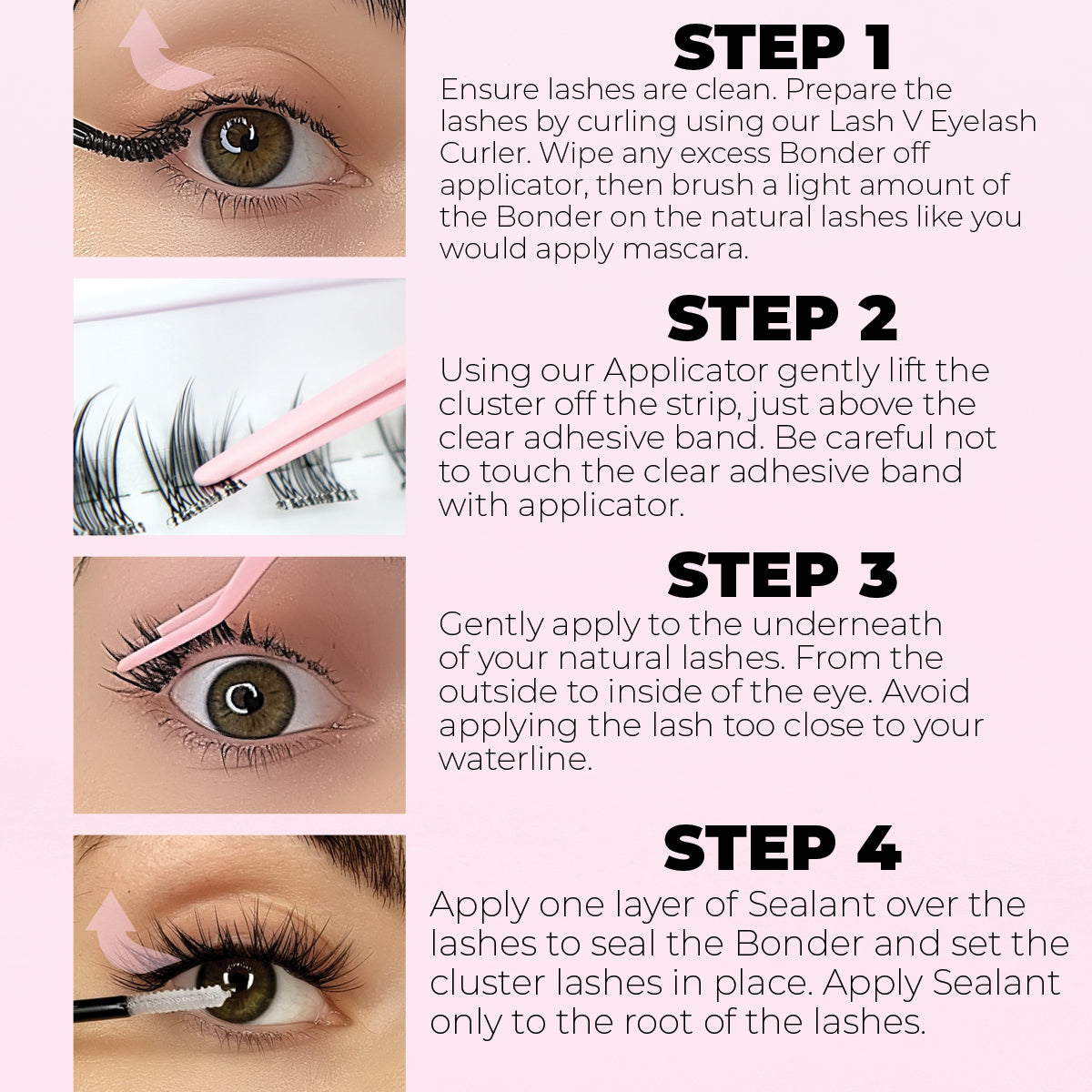 how to put on false eyelashes