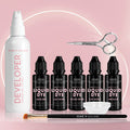 Brow Liquid Dye Complete Combo Kit - X5 colours Eyebrow Enhancers LASH V