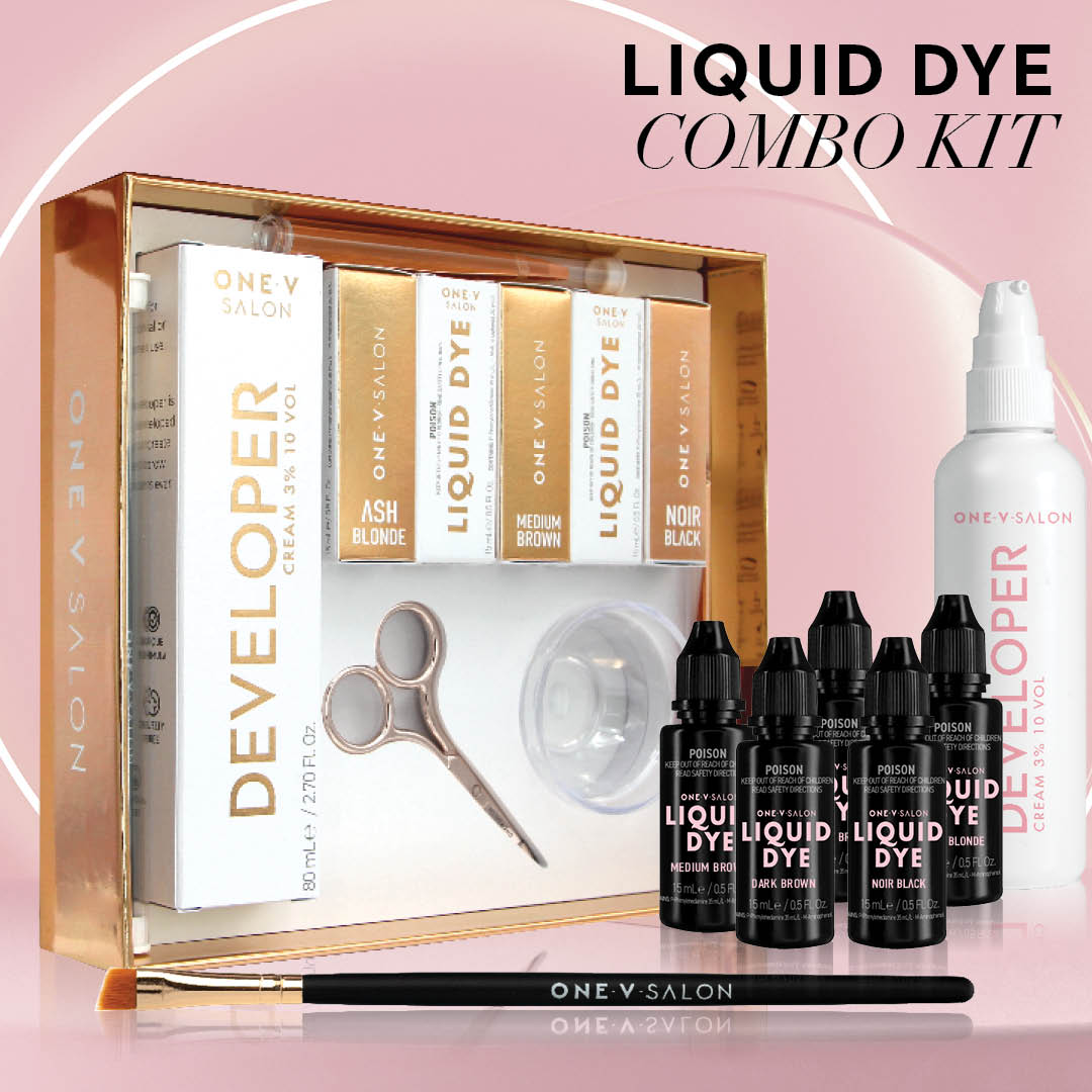 Brow Liquid Dye Complete Combo Kit - X5 colours Eyebrow Enhancers LASH V