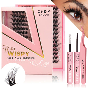 Luxe 3D Flawless - Fox Eye - 140 DIY Cluster Lashes Combo Kit False Eyelashes One V Salon   