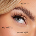 Luxe 3D Flawless -PETITE WISPY- 238 DIY Cluster Lashes With Bond and Seal Kit False Eyelashes ONE V SALON