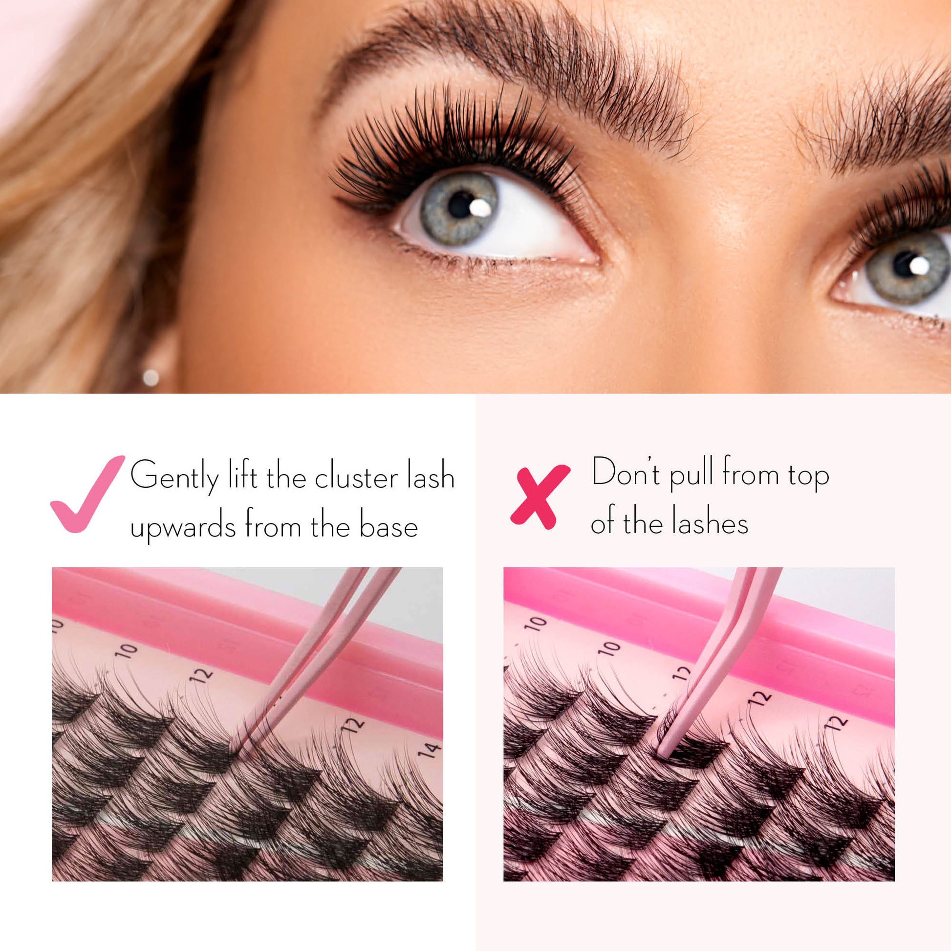 DIY Cluster Lashes - Day to Night - 154 DIY Cluster Lashes False Eyelashes LASH V