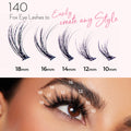 Luxe 3D Flawless - Fox Eye - 140 DIY Cluster Lashes Combo Kit False Eyelashes One V Salon   