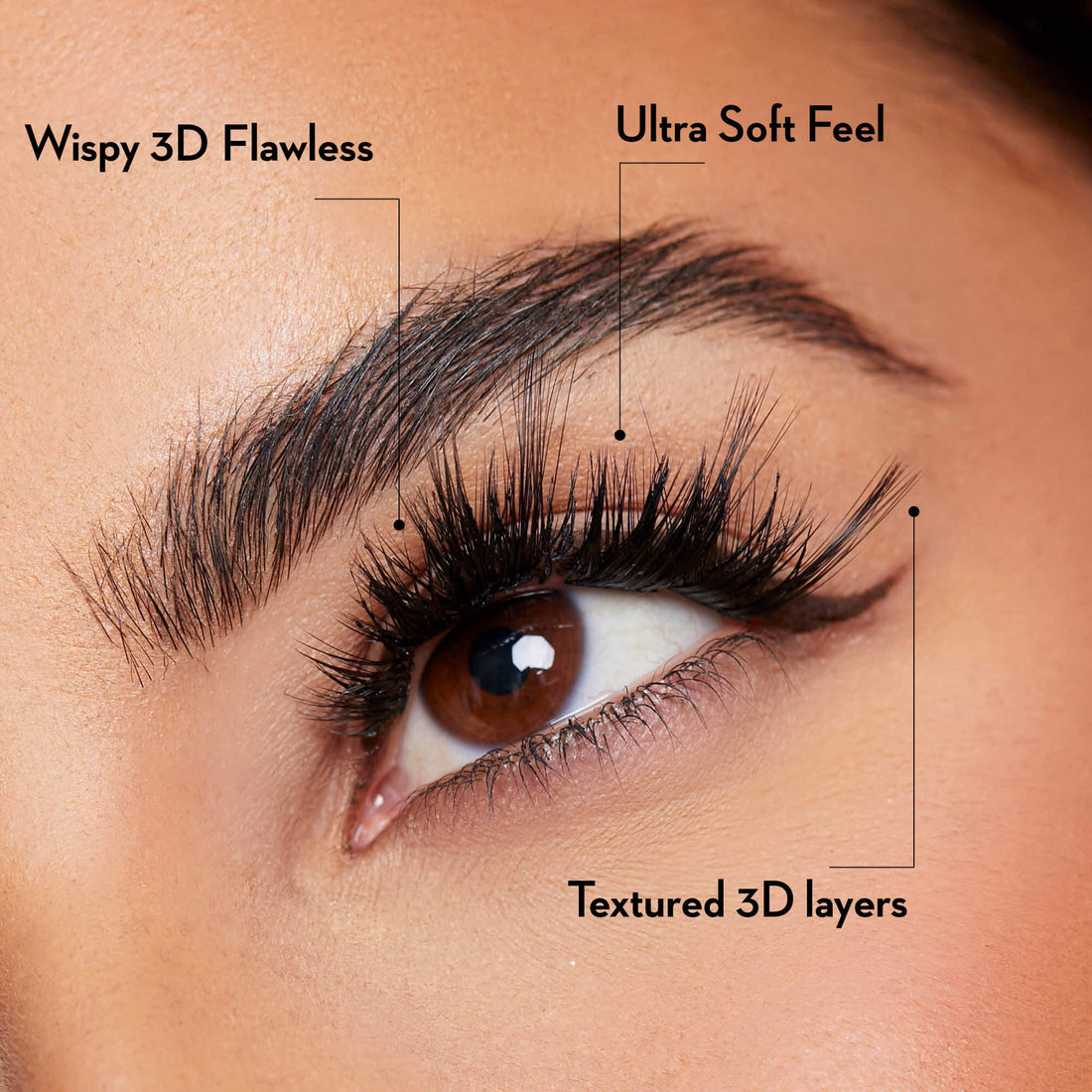 Luxe 3D Flawless - Fox Eye - 140 DIY Cluster Lashes False Eyelashes LASH V   