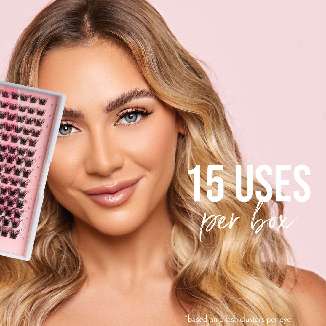 Luxe 3D Flawless -Hollywood - 140 DIY Cluster Lashes Complete Kit False Eyelashes One V Salon