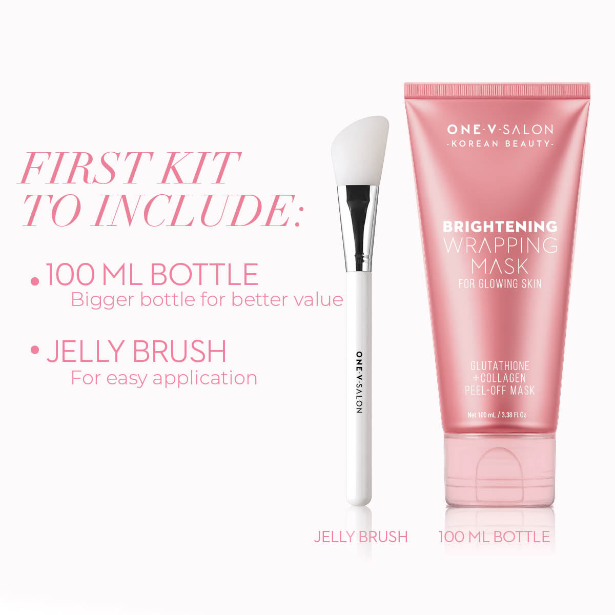 Brightening Wrapping Peel-Off Mask with Collagen | 100ml + Jelly Brush (Fashion Week) face mask ONE V SALON